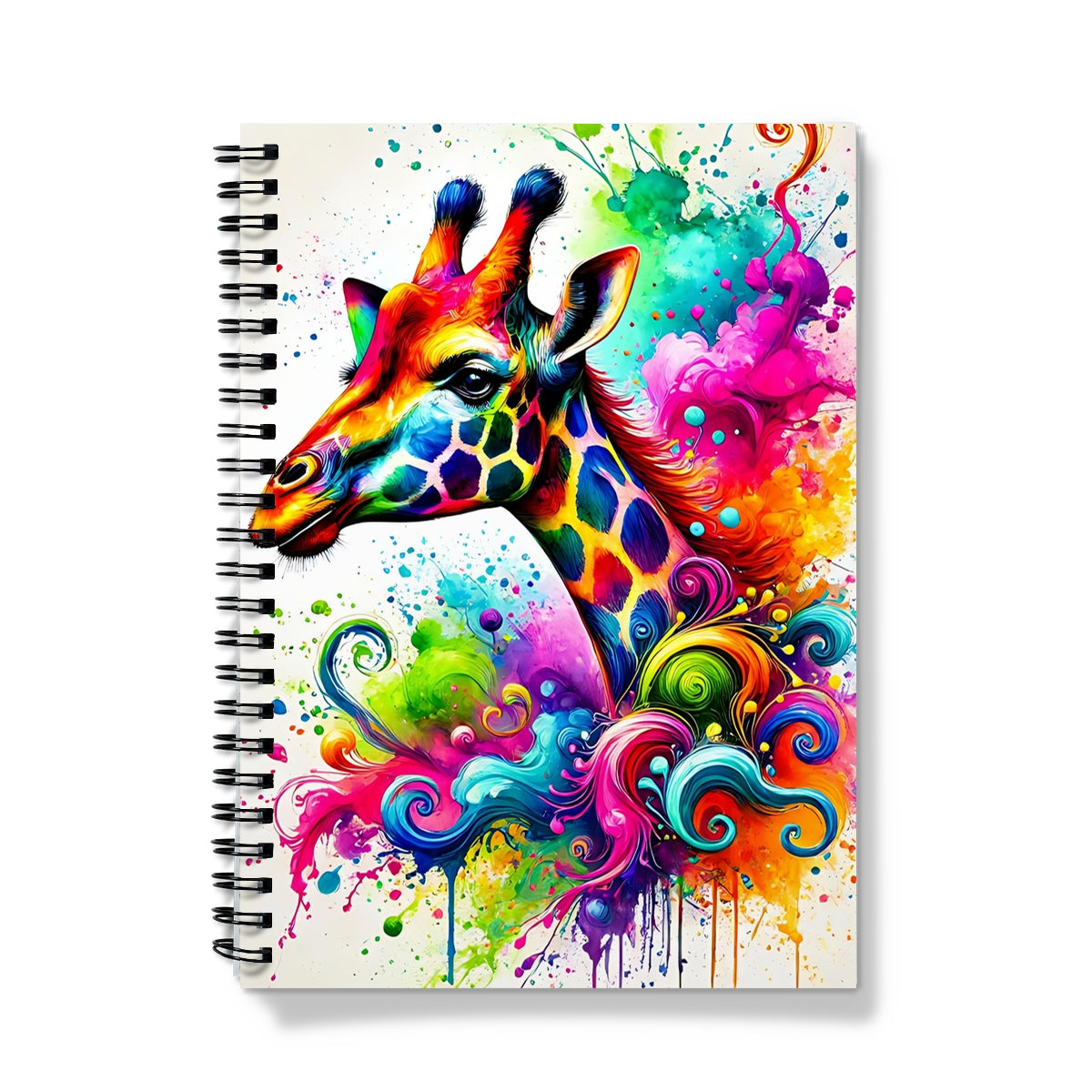 Watercolour Giraffe Spiral Notebook