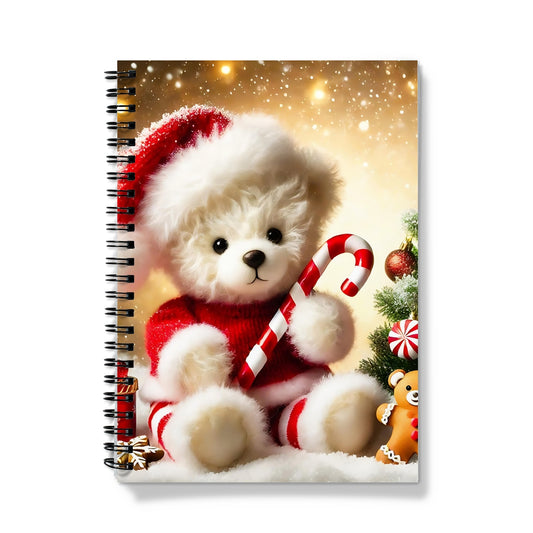 Christmas Teddy Bear Spiral Notebook