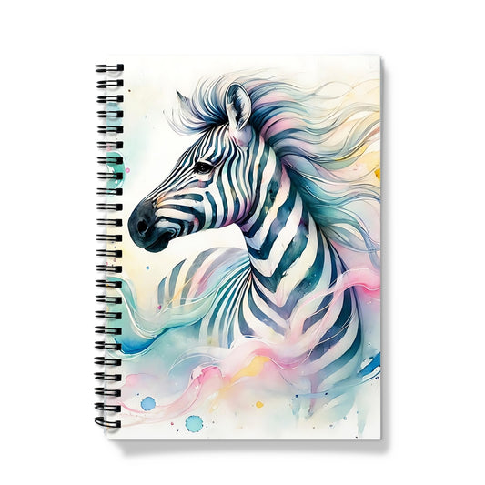 Paperdec Zebra Watercolour Spiral Notebook