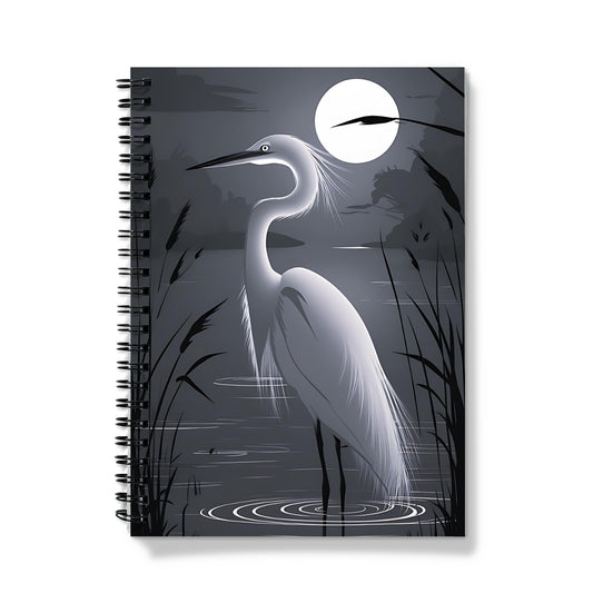 Elegant Egret Spiral Notebook