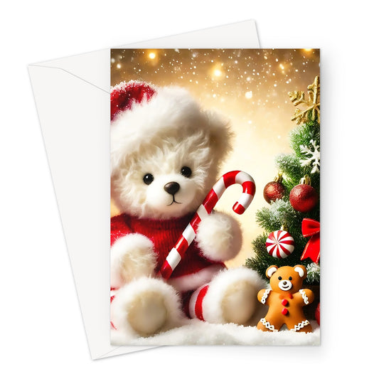 Christmas Teddy Bear Greeting Cards - Pack of 10 Cards