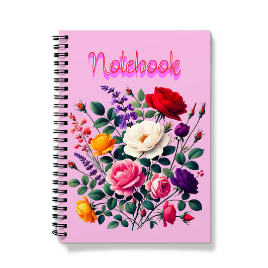 Wild Rose Floral Pink Notebook