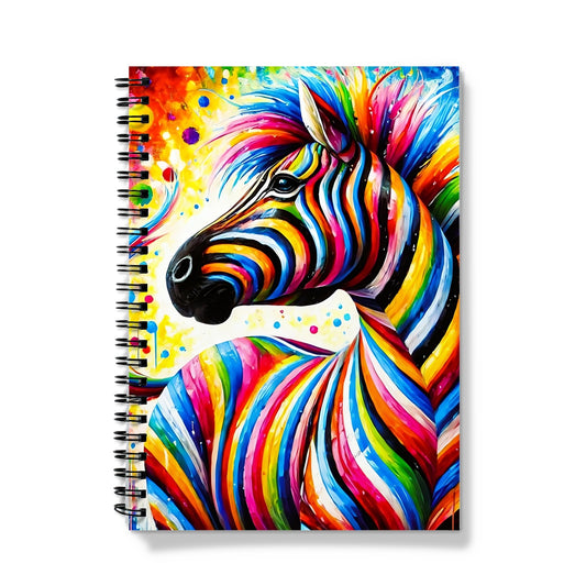 Multicoloured Zebra Spiral Notebook