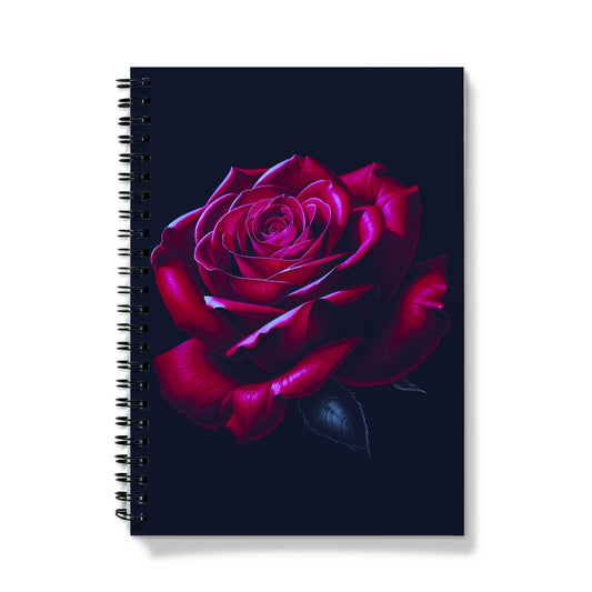 Dark Rose Spiral Notebook