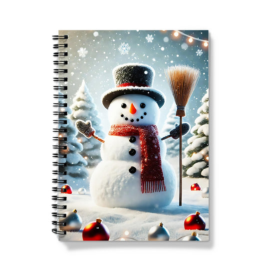 Christmas Snowman Spiral Notebook