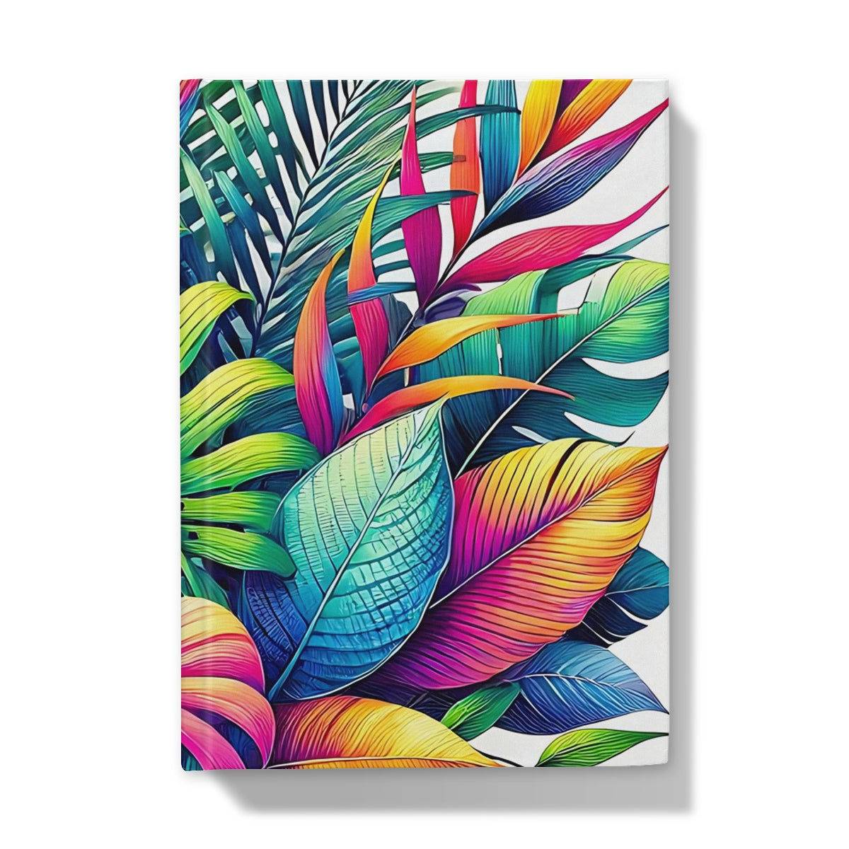 Mixed Tropical Leaves Hardback Journal