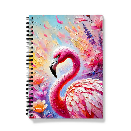 Flamingo Floral Spiral Notebook