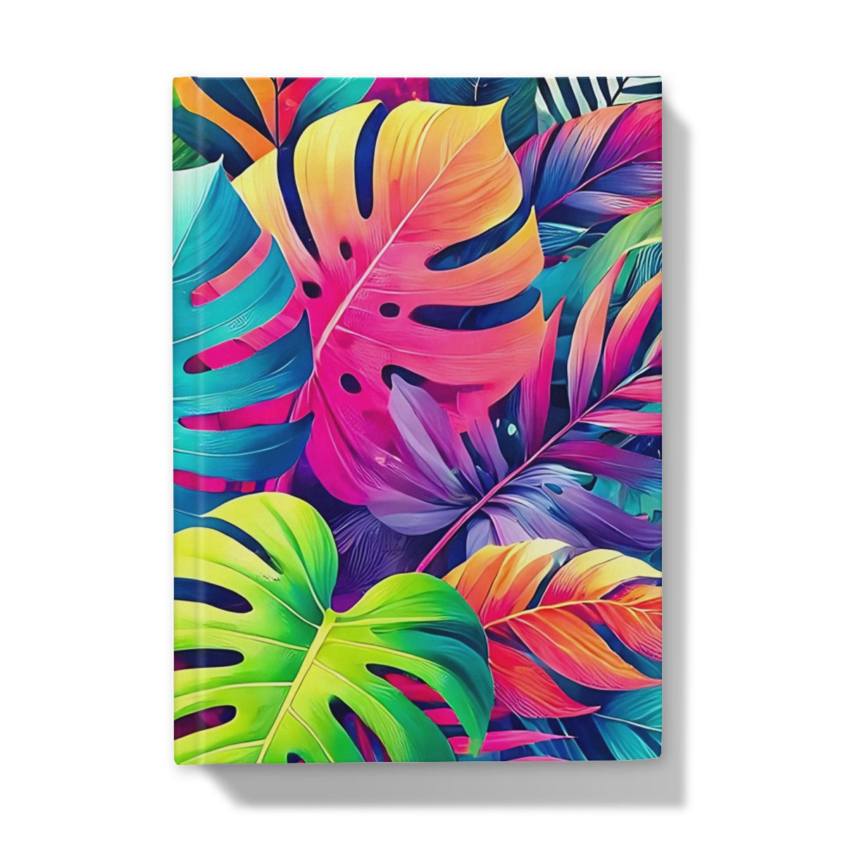 Colourful Tropical Leaves Hardback Journal