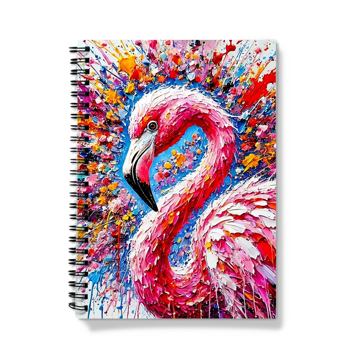 Splash Pink Flamingo Spiral Notebook