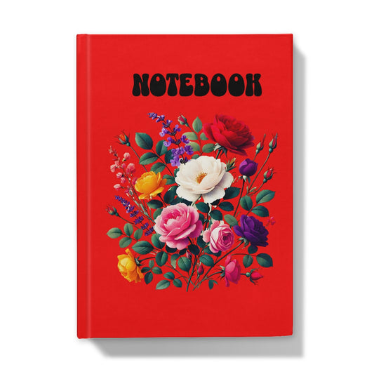 Red Wildrose Hardback Journal