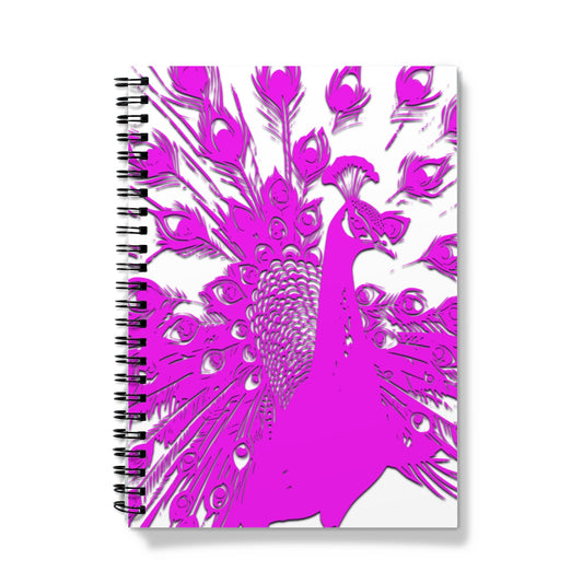 Purple Peacock Spiral Notebook