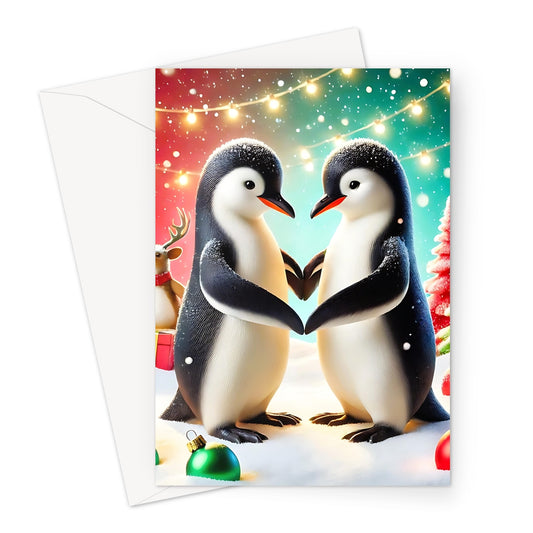 Penguin Love Christmas Greeting Card