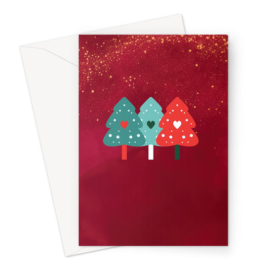 Christmas Trees Greeting Cards  - Pack of 10 Cards