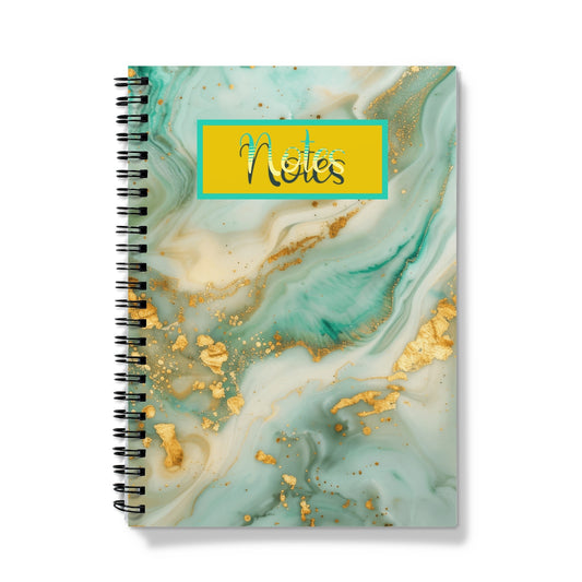 Turquoise Marble Spiral Notebook