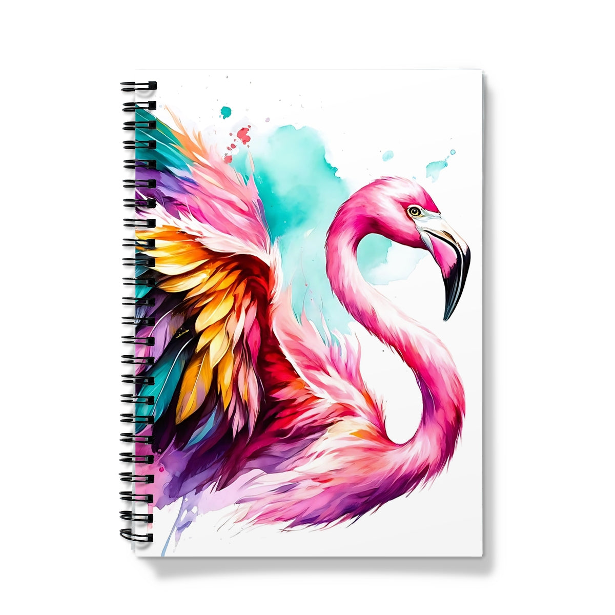 Watercolour Flamingo Notebook