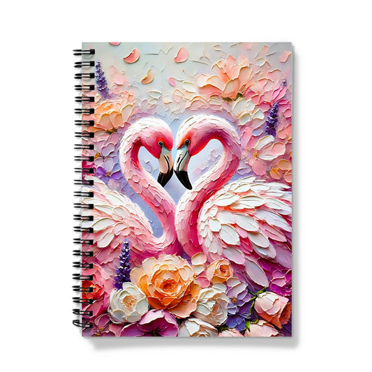 Love Pink Flamingos Spiral Notebook