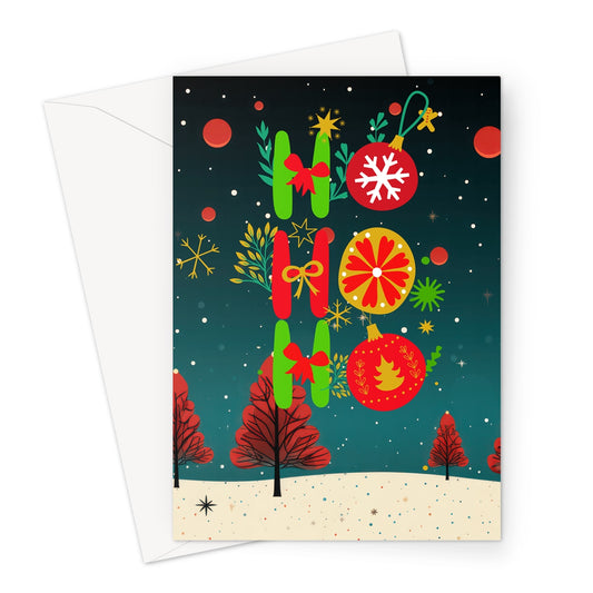 Ho ho ho Christmas Greeting Cards - Pack of 10 Cards