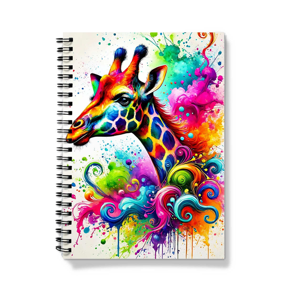 Watercolour Giraffe Spiral Notebook