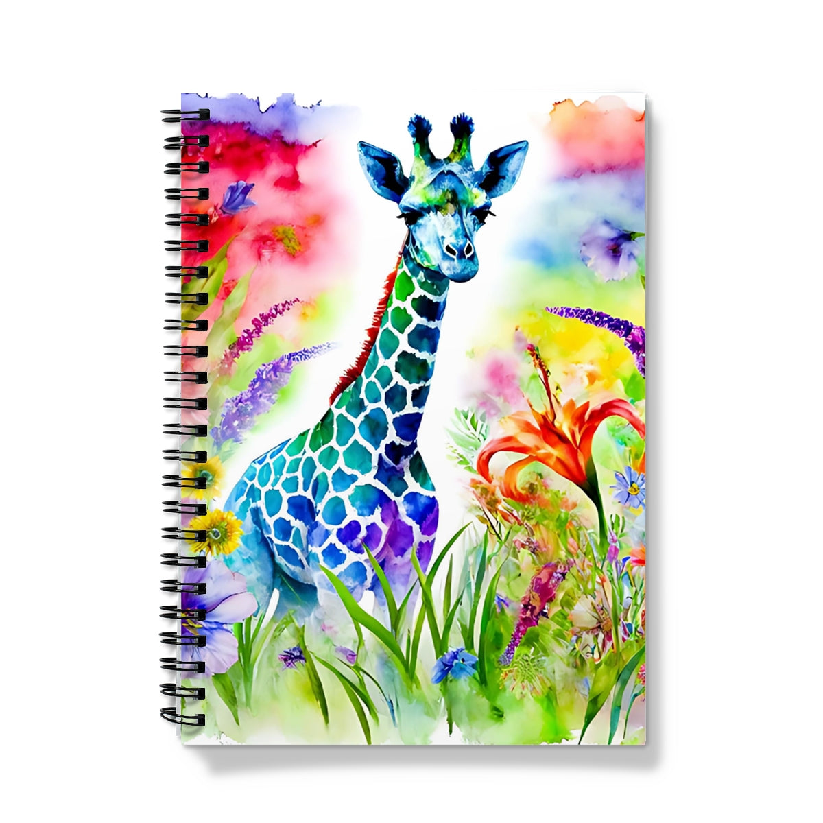 Wildflowers Floral Giraffe Notebook