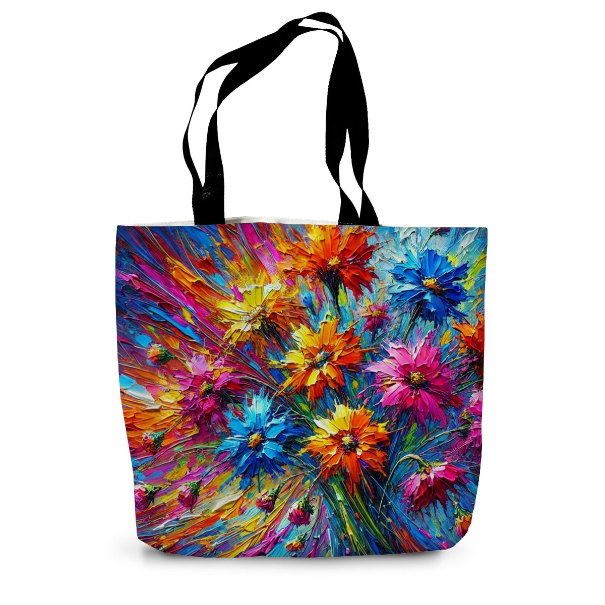 Wildflowers Impasto Canvas Tote Bag