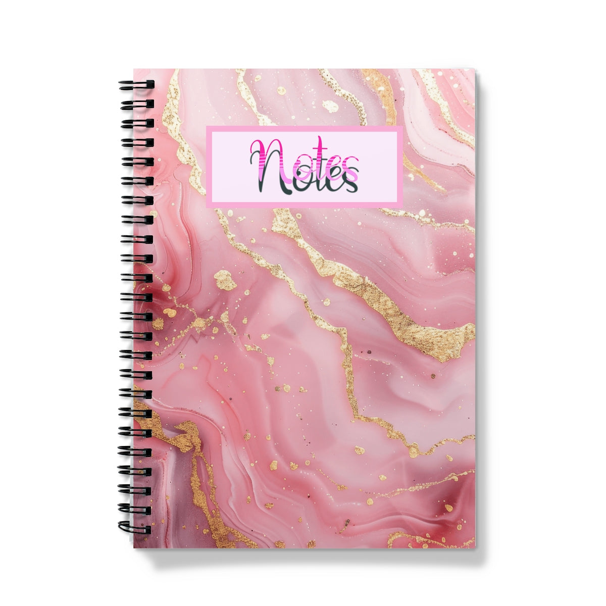 Peach Marble Spiral Notebook