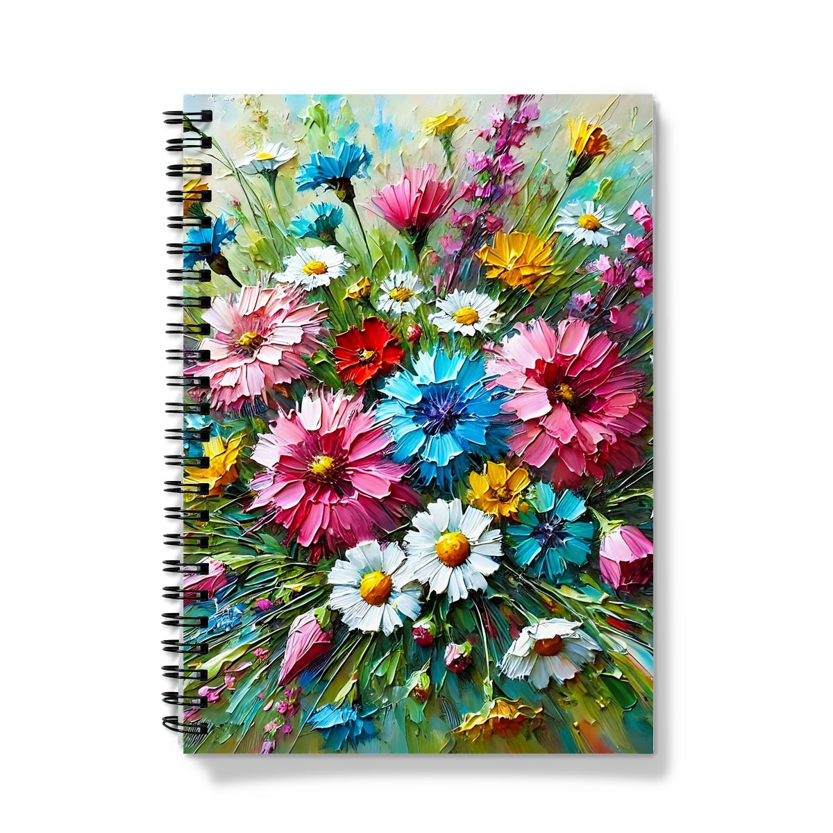 Impasto Wildflowers Spiral Notebook