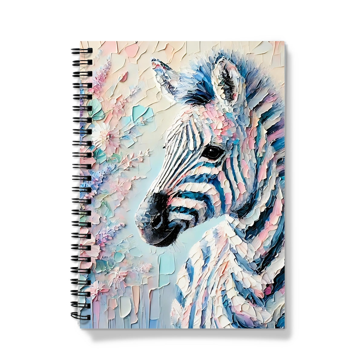 Impasto Style Zebra Spiral Notebook