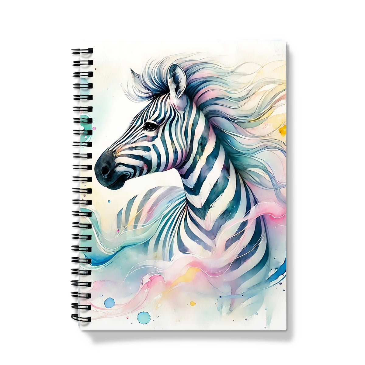 Paperdec Zebra Watercolour Spiral Notebook