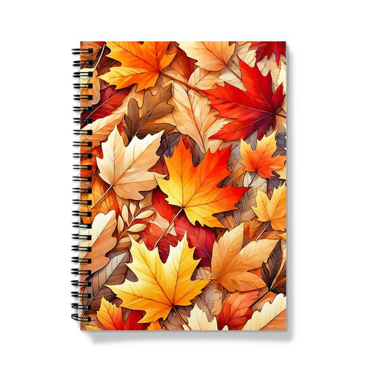 Autumn Leaves Spiral Notebook