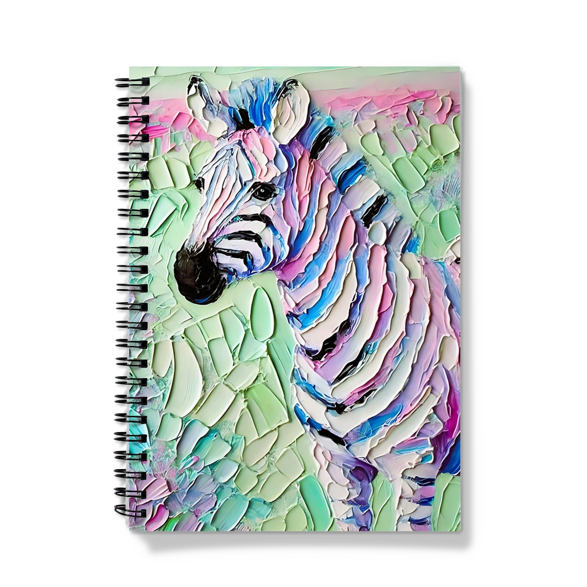 Impasto Pastel Zebra Spiral Notebook