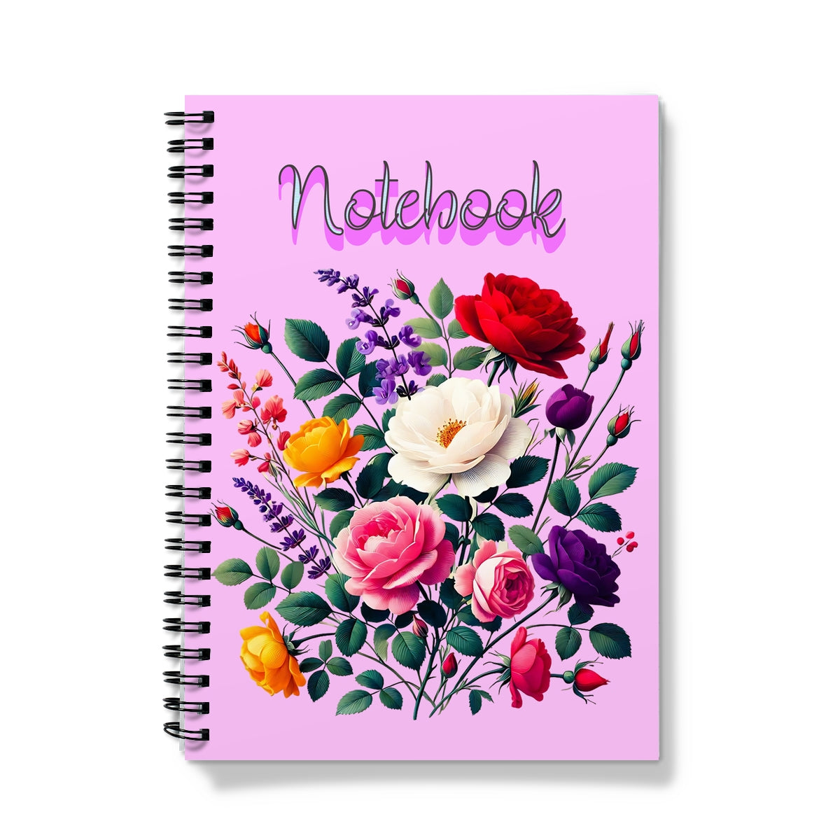 Wild Rose Floral Lilac Notebook