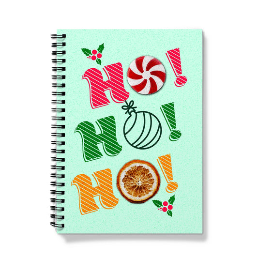 Cute Christmas Ho Ho Ho Spiral Notebook