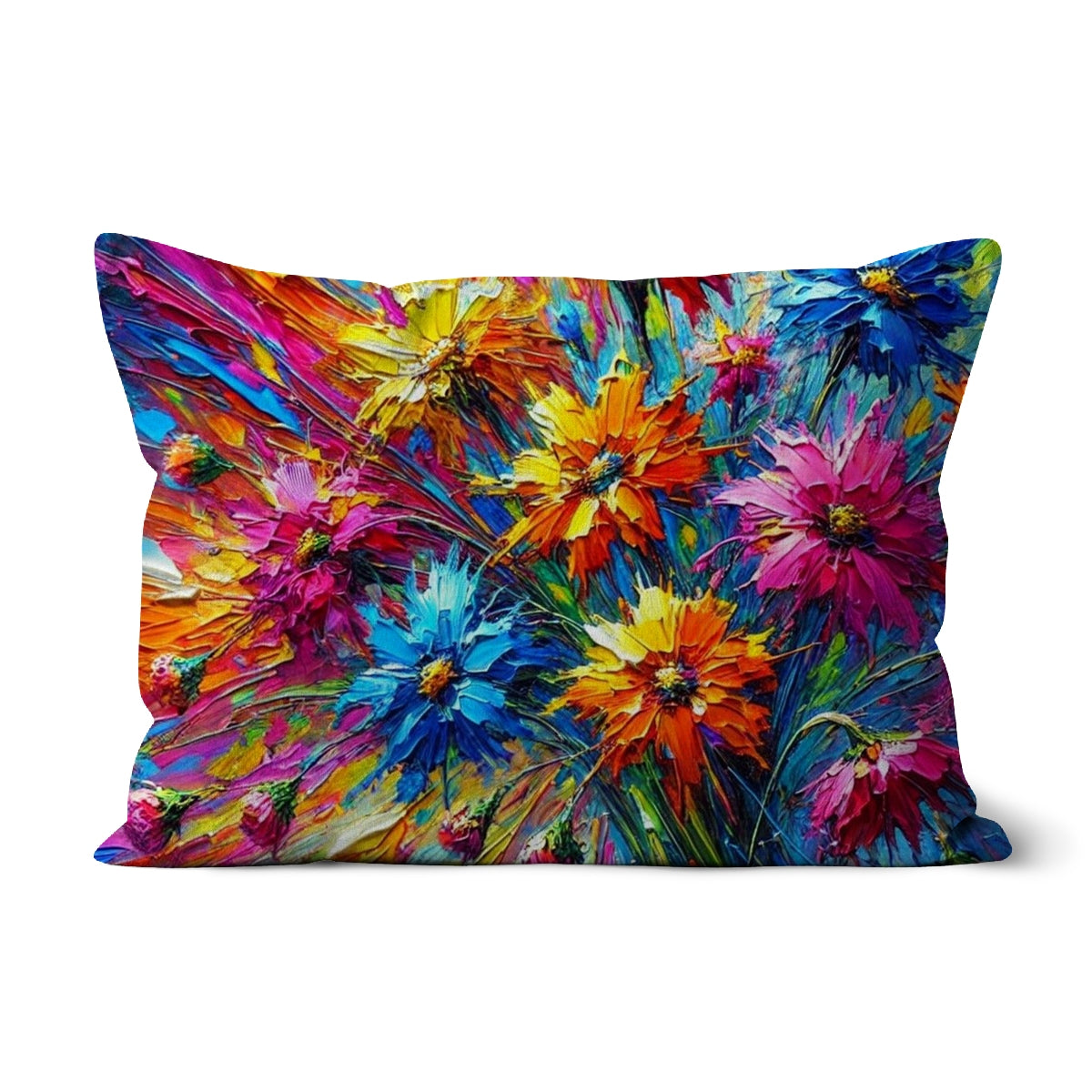 Wildflowers Impasto Cushion