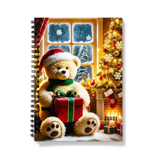 Christmas Teddy Spiral Notebook