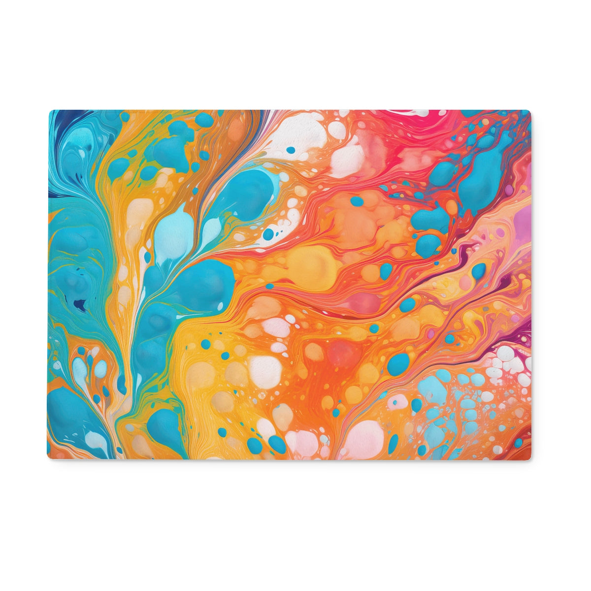 Marble Colour Mix Glass Chopping Board Rectangular