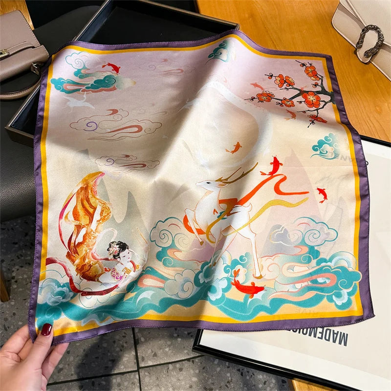 100% Mulberry Silk Scarf 53x53cm