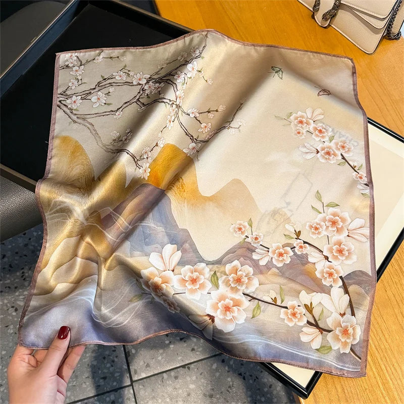 100% Mulberry Silk Scarf 53x53cm