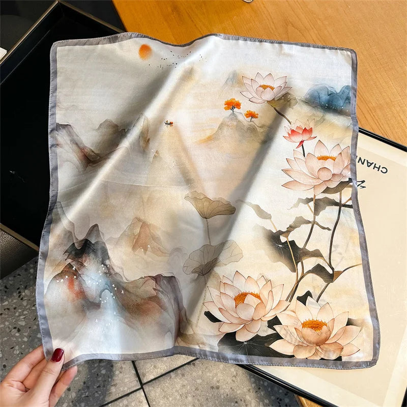 100% Mulberry Silk Scarf 53x53cm
