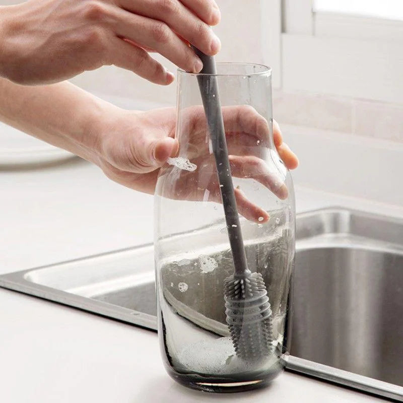 Silicone Bottle Brush – Long Handle Cup & Glass Cleaner