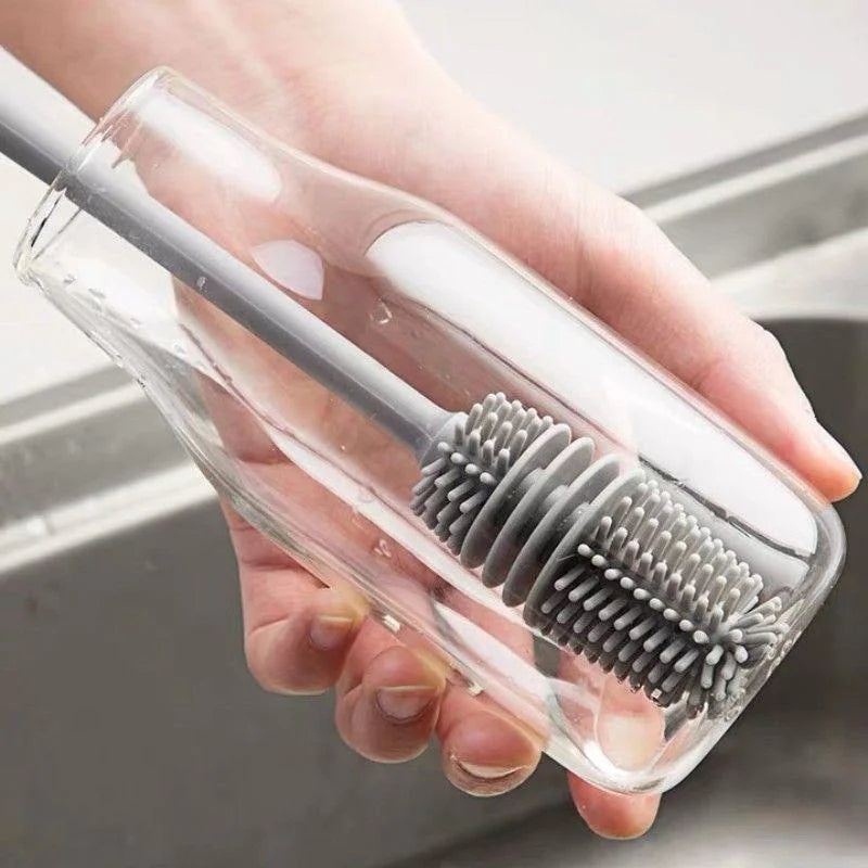 Silicone Bottle Brush – Long Handle Cup & Glass Cleaner
