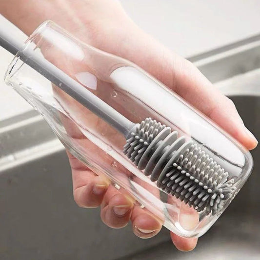 Silicone Bottle Brush – Long Handle Cup & Glass Cleaner