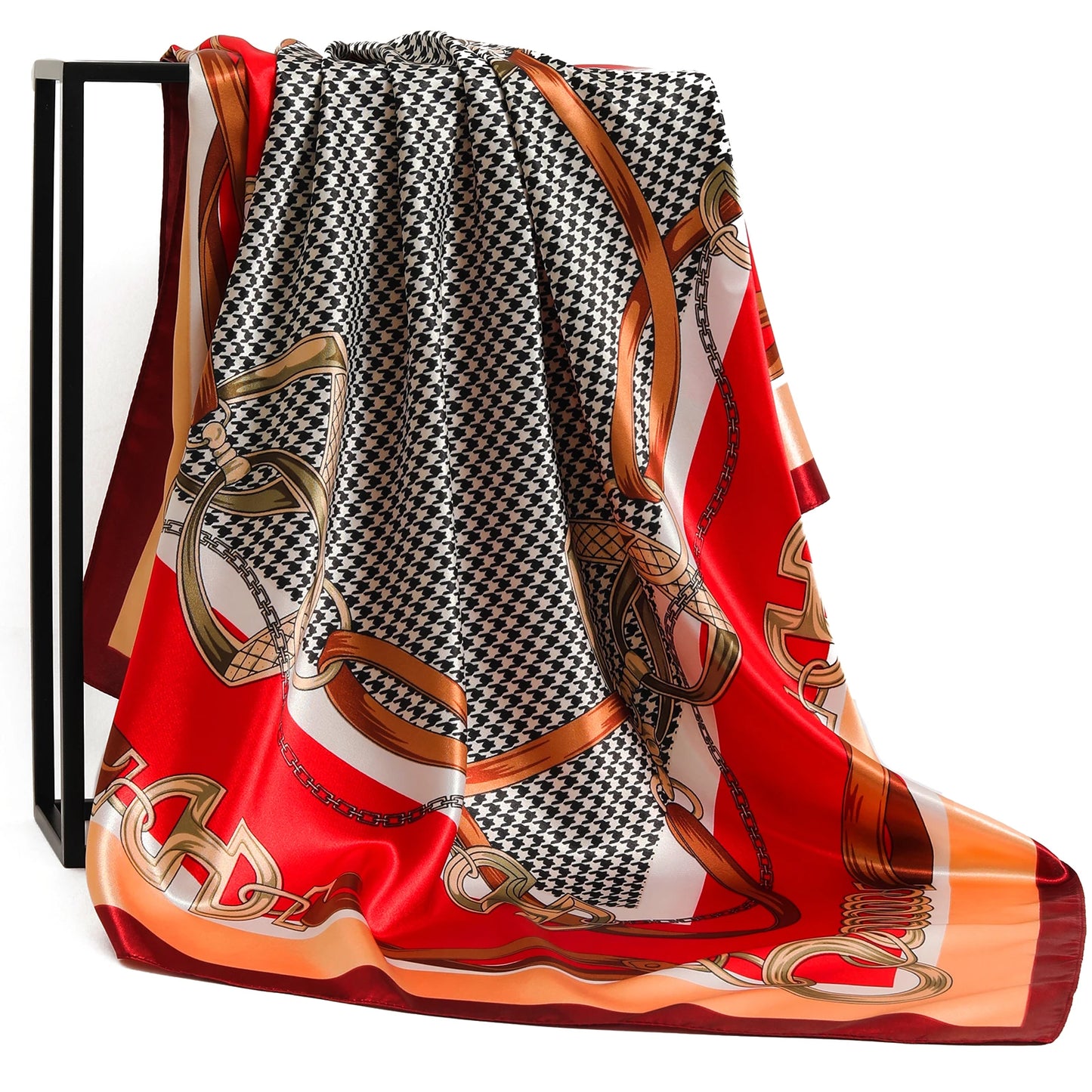 90×90cm Silk Satin Square Scarf for Women