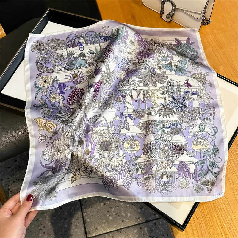100% Mulberry Silk Scarf 53x53cm