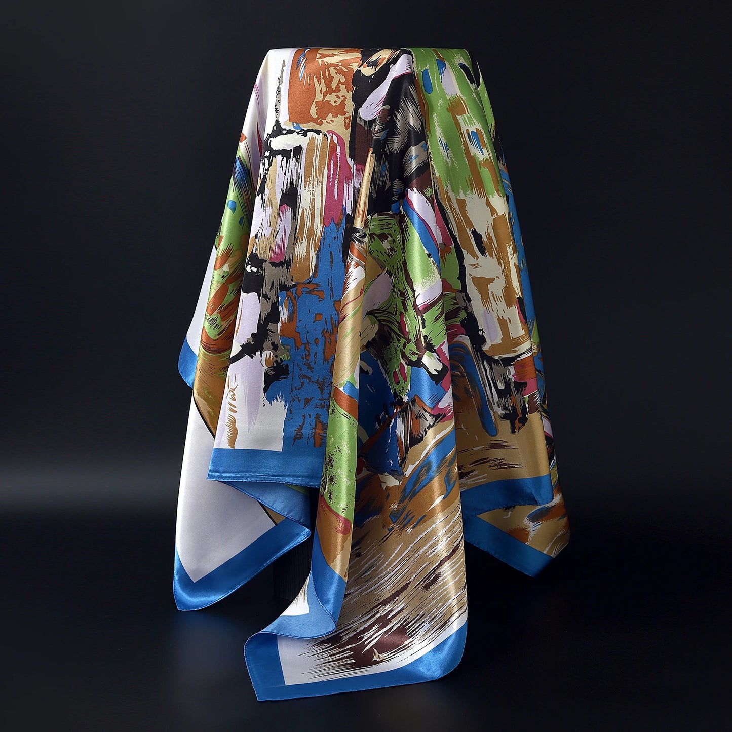 90×90cm Silk Satin Square Scarf for Women