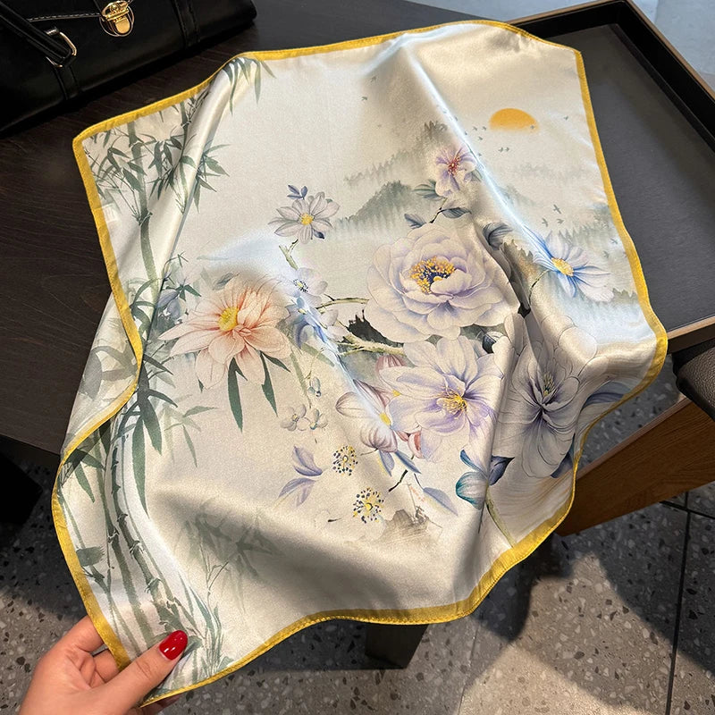 100% Mulberry Silk Scarf 53x53cm