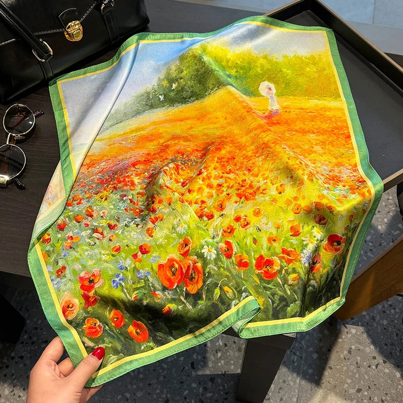 100% Mulberry Silk Scarf 53x53cm