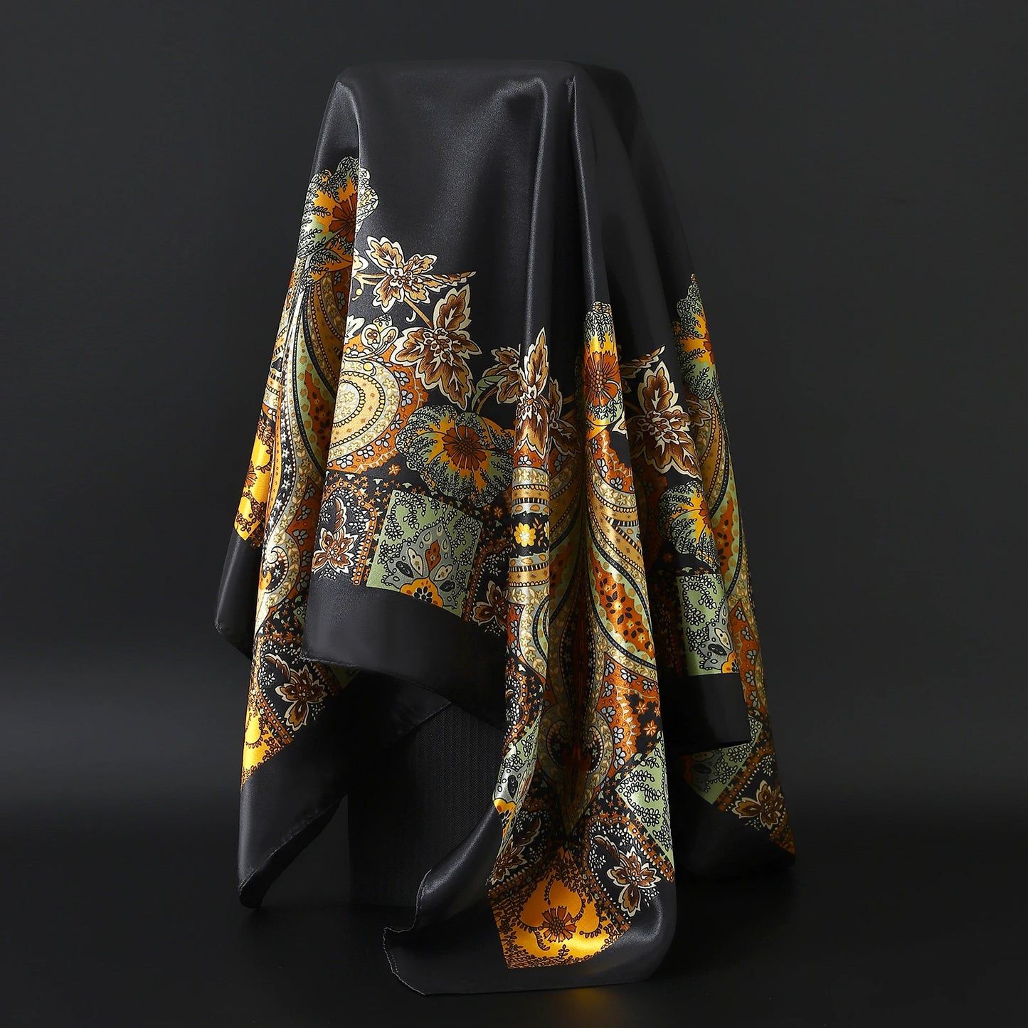 90×90cm Silk Satin Square Scarf for Women