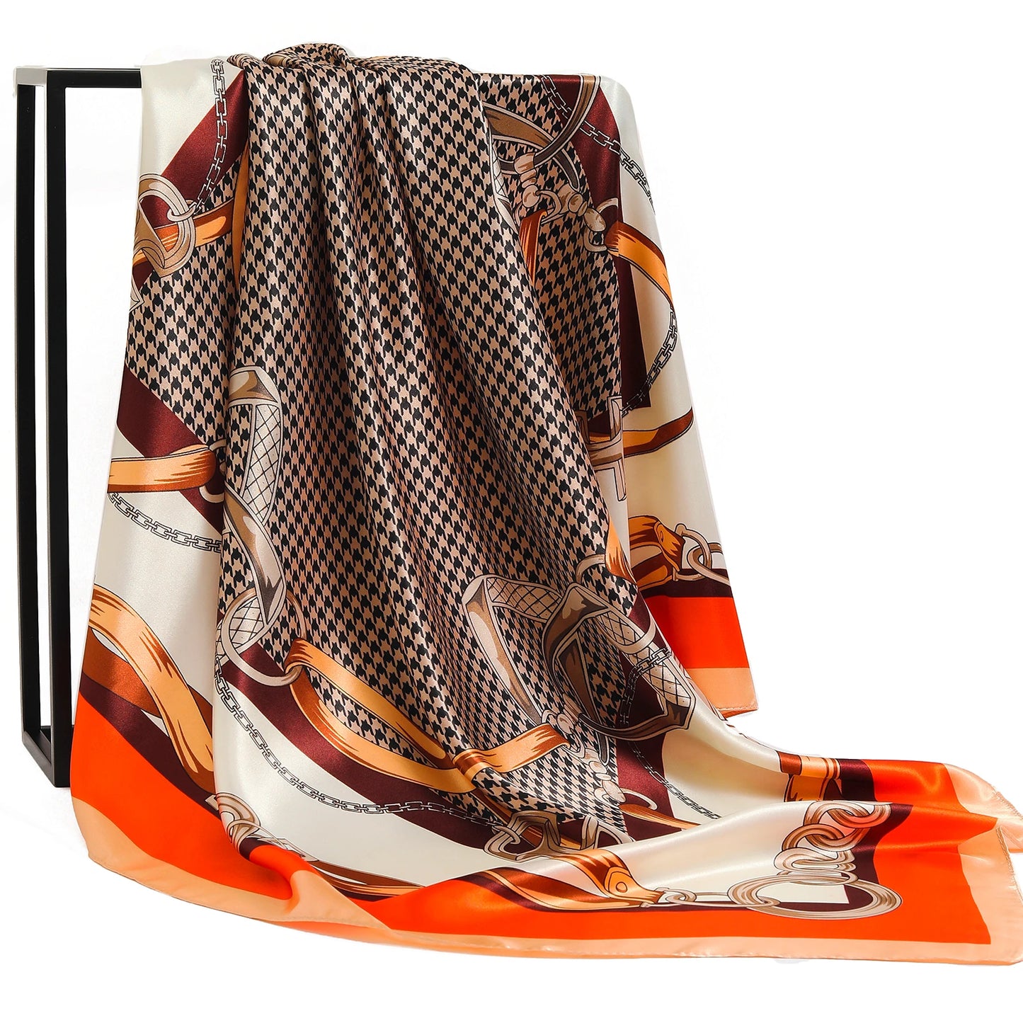 90×90cm Silk Satin Square Scarf for Women