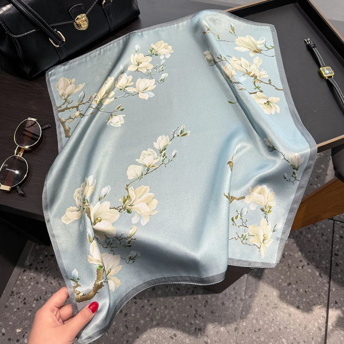 100% Mulberry Silk Scarf 53x53cm