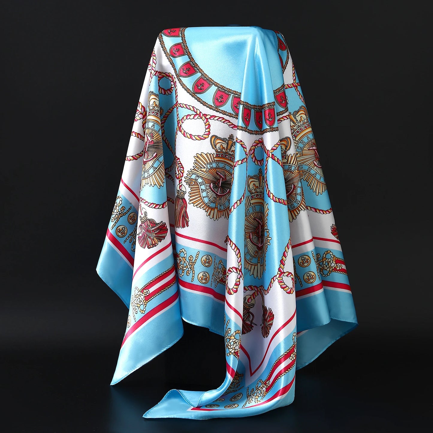 90×90cm Silk Satin Square Scarf for Women